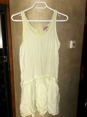 Vintage Juicy Couture Pale Yellow Scoop Neck Dress SZ XS Y2K
